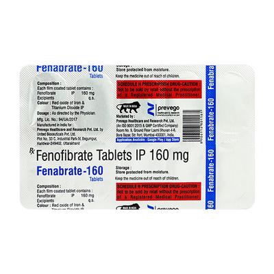 FENABRATE 160 Tablet 10's - High Cholesterol-Dys