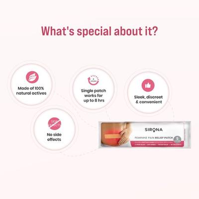 Sirona Feminine Pain Relief Patches (Pack of 2 x 5's ) - Sanitary Napkins