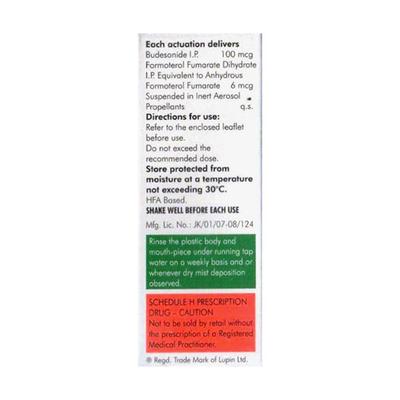BUDAMATE 100 WITH DOSE COUNTER 120md Transhaler 7.3g - Asthma/COPD-Ast