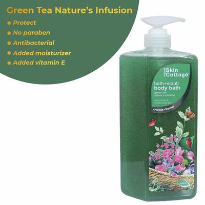 Skin Cottage Bath + Scrub (Green Tea) 1000 ml - Scrubs & Exfoliants