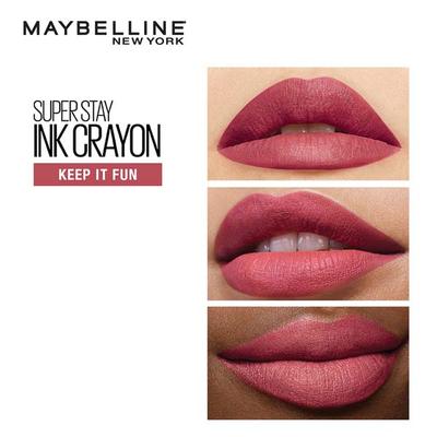 Maybelline New York Super Stay Ink Crayon Lipstick x Pinks Edition, 90 Keep It Fun 1's - Lipsticks