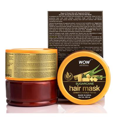 WOW Skin Science Sugarcane Hair Mask 200 ml - Hair Masks & Packs