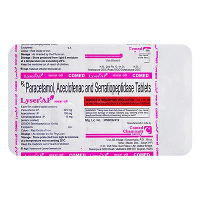 LYSER AP Tablet 10's - Pain relief-Nsa