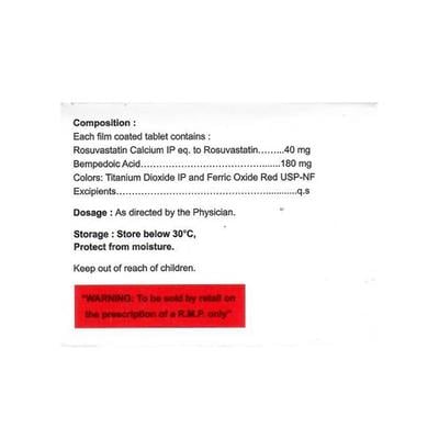ROSLAREN B 40 Tablet 10's - High Cholesterol-Dys