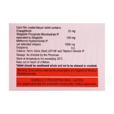 ISTAMET EMPA 25/100/1000 Tablet 10's - Diabetes-Ant