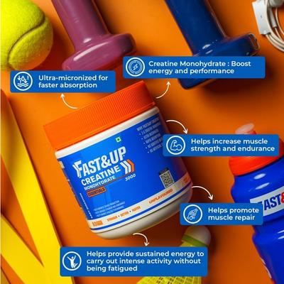 Fast&Up Creatine Monohydrate Powder 250 gm - Workout Essentials