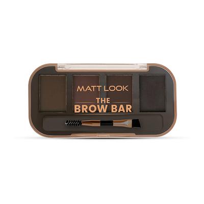 Matt Look The Brow Bar Eyeshadow & Eyebrow Enhancer Palette With Extereme Pigmented Matt Colors, Intense-03 8 gm - Kajal & Kohls