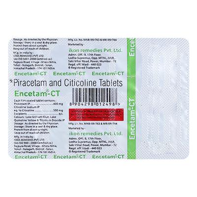 ENCETAM CT Tablet 10's - Nootropics And Neurotrophics