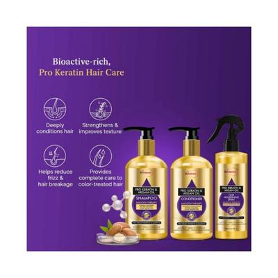 Stbotanica Pro Keratin & Argan Oil Shampoo + Conditioner + Hair Spray 800 ml - Shampoos