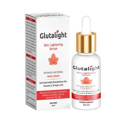 Glutalight Glutathione, Vitamin C, Kojic Acid Skin Lightening, Brightening Serum 30 ml - Face Serum