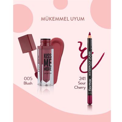 Flormar Kiss Me More Lip Tattoo 05 Blush 3.8 gm - Liquid Lipsticks