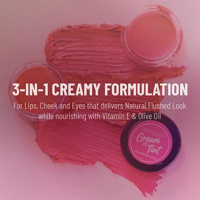 Swiss Beauty Lip, Cheek And Eyeshadow Tint, Shade - Stawberry Sizzle 8 gm - Lipsticks