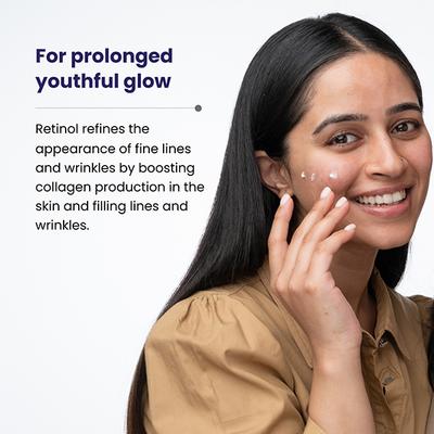 Re'equil 0.5% Retinol Night Cream Makes Skin Youthful & Smooth Wrinkles Unisex All Skin Types 30 gm - Night Cream