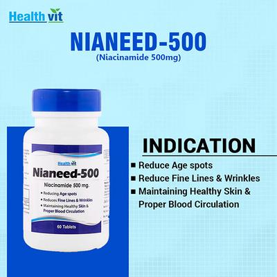 Healthvit Nianeed-500 Niacinamide 500mg-Tablets 60's - Herbal Dietary Supplement