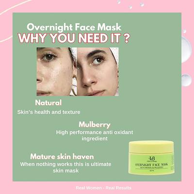 House of Beauty Overnight Face Mask-Pigmented Skin & Discoloration with Papaya Enzymes 100ml - Face Mask