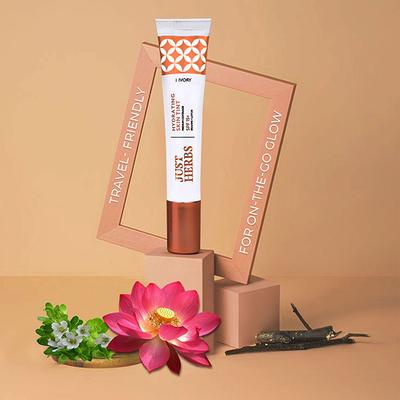 Just Herbs Hydrating Skin Tint Medium Coverage with SPF 15 + Brahmi + Lotus, Ivory 01 20gm - Foundation