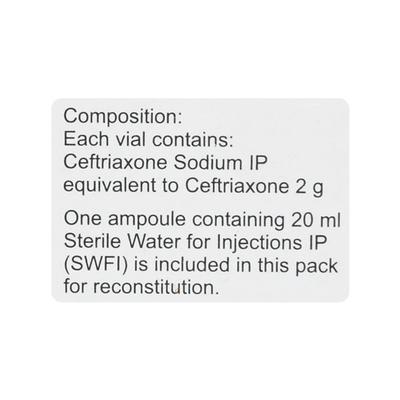 Monocef 2Gm Injection 1's - Bacterial Infections-Cep