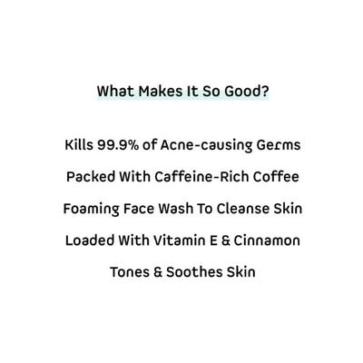 mCaffeine Anti Acne Coffee Foaming Face Wash Oil & Pimple Control Cleanser 2's - Scrubs & Exfoliants