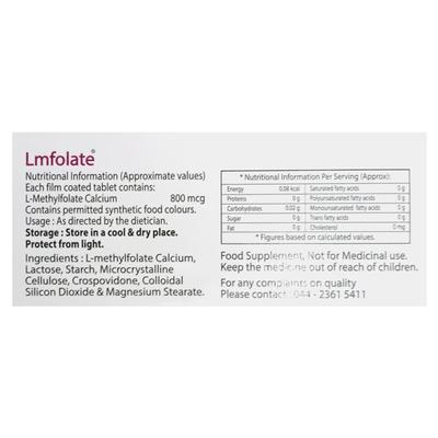 LMFOLATE Tablet 10's - Supplements-Vam