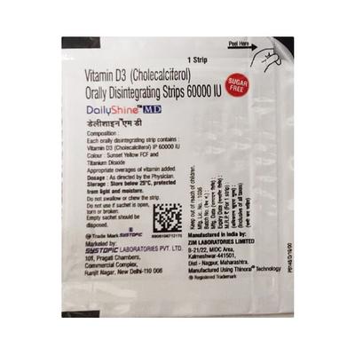 DAILYSHINE MD SUGAR FREE MINT FLAVOUR Oral Disintegrating Strips 1's - Supplements-Vit