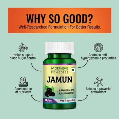Morpheme Remedies Jamun 500 mg Capsules 60's - Diabetes (Fitness)
