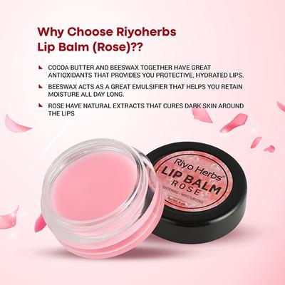 Riyo Herbs Lip Balm - Rose 6 gm - Lip Balms