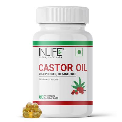 INLIFE Castor Oil 500 mg Veg Capsule 60's - Hair & Skin