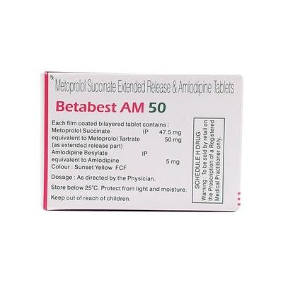 Betabest AM 50mg Tablet 10'S - Hypertension-Bet