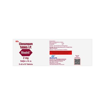 Rivotril 2mg Tablet 15'S - Epilepsy/Convulsion-Ant