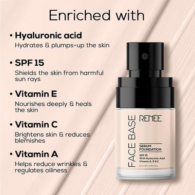 Renee Cosmetics Face Base Serum Foundation - 05 Modern 20 ml - Foundation