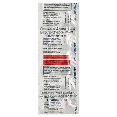 Olvance H 40mg Tablet 10'S - Hypertension-Ang