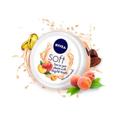 Nivea Soft Playful Peach Cream 100 ml - Lotions & Creams