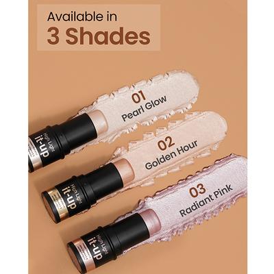 Swiss Beauty High Light It-Up Highlighter, with Vitamin E & Jojoba Complex 2-Golden Hour 8 gm - Highlighters & Illuminators