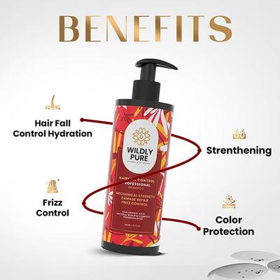 Wildly Pure Evolve Hair Fall Control Shampoo Damage Control 12 Oils Pro Vitamin B5 Toxin 20 300 ml - Shampoos