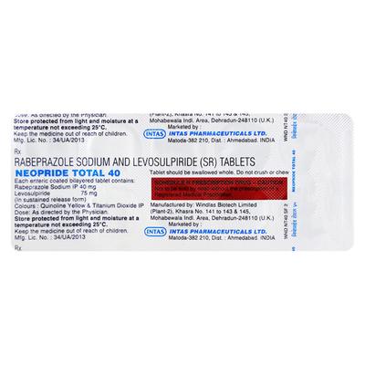 Neopride Total 40mg Tablet 10'S - Ulcerative Colitis/Bowel Inflammatory Disease-Ant