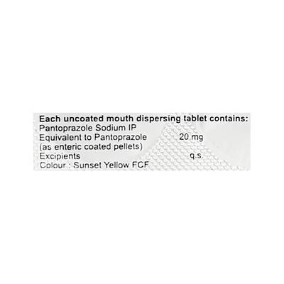 Pan Junior Mouth Dispersing 20mg Tablet 10'S - Ulcer/Reflux/Flatulence-Aaa