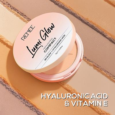 Renee Cosmetics Lumi Glow Highlighting Compact Suede Caramel 9 gm - Compact Powder