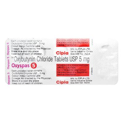 Oxyspas 5mg Tablet 10'S - Bladder And Prostate Disorders-Dru