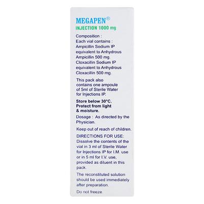 Megapen 1gm Injection 1's - Bacterial Infections-Pen