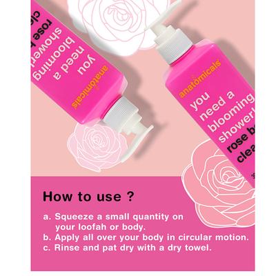 Anatomicals Rose Body Cleanser 300 ml - Shower Gels & Body Wash
