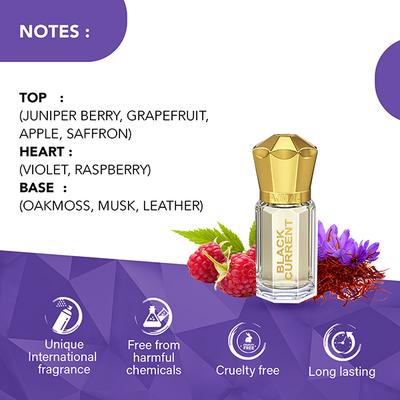 Ajmal Black Current Concentrated Perfume Free From Alcohol for Unisex 5 ml - Perfumes (Edt/Edp)