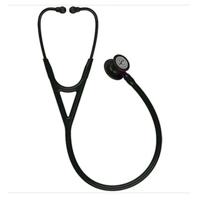 3M Littmann Cardiology IV Stethoscope - Black Chestpiece with Black Tube and Violet Stem (6203) - Stethoscopes