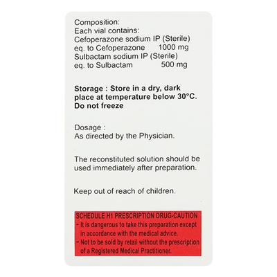 SULBAGREAT 1.5gm Injection 1's - Bacterial Infections-Cep
