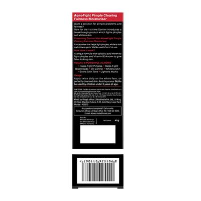 Garnier Men Acnofight Pimple Clearing Brightening Moisturiser 45 gm - Face Creams