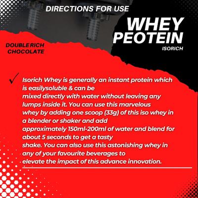 Zenius Whey Isorich Peotein Powder - Double Rich Chocolate Flavour 1 kg - Whey Proteins