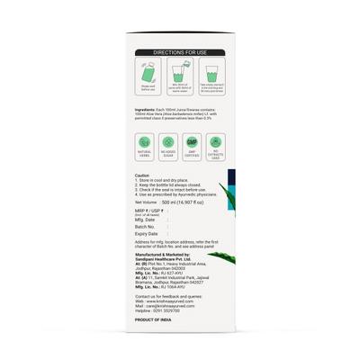 Krishna's Herbal & Ayurveda Special High Fiber Aloe Vera Juice 1 litre - Ayurvedic Juices