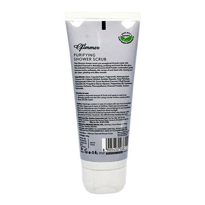 Glimmer Natural Shower Scrub Charcoal 100 gm - Scrubs & Exfoliants
