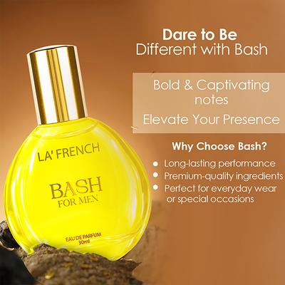 La French Bash Perfume For Men Premium Long-Lasting Eau De Parfum 30 ml - Men Perfumes (Edt/Edp)