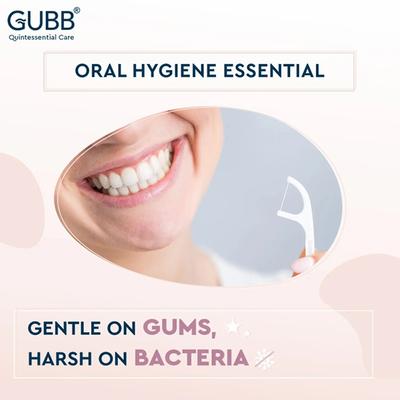 GUBB Dental Floss Pick - 24 Pieces 22 gm - Floss & Tongue Cleaners