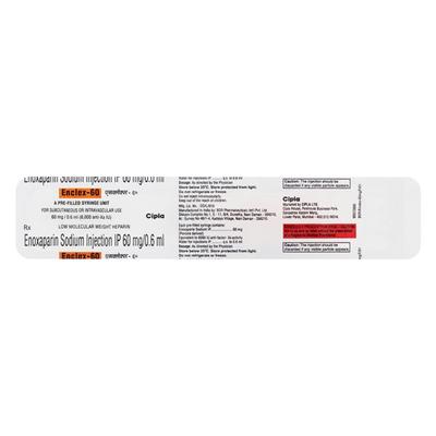 Enclex 60mg Injection(Pfs) 0.6ml - Blood Clot-Ant